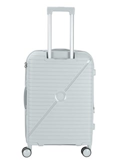 سيناتور Senator Unisex Expandable Hard Case Luggage Lightweight PP Fashion Trolley Luggage with 4 Double Spinner Wheel and Safe Zippers KH1006-Silver  - Image 2