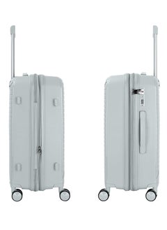 سيناتور Senator Unisex Expandable Hard Case Luggage Lightweight PP Fashion Trolley Luggage with 4 Double Spinner Wheel and Safe Zippers KH1006-Silver  - Image 3