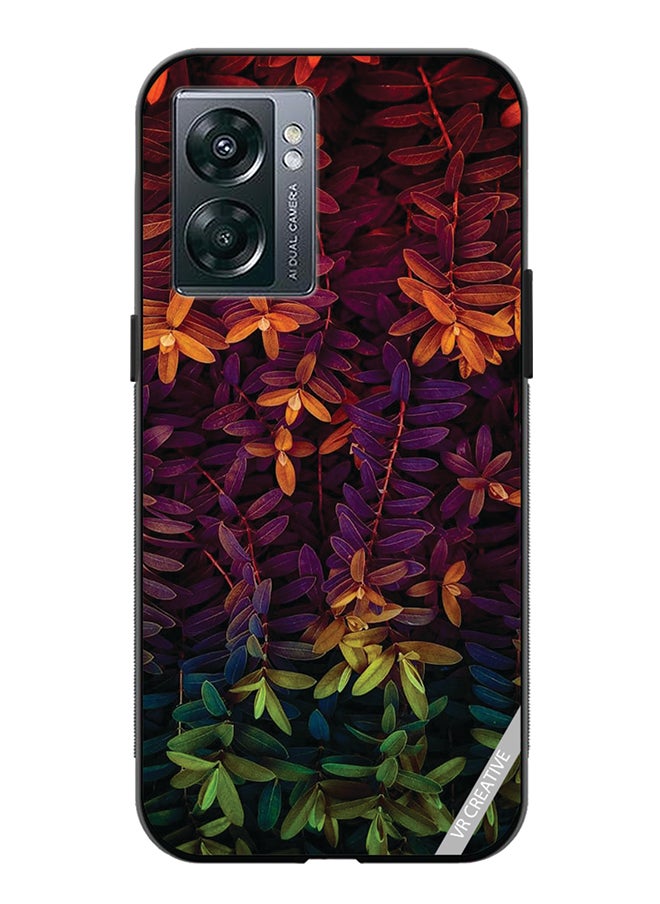 VR CREATIVE Protective Case Cover For Oppo A57 5G Leaves Design Multicolour  - Image 1