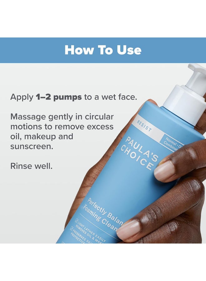 PAULA'S CHOICE Paula's Choice RESIST Perfectly Balanced Foaming Cleanser, Hyaluronic Acid & Aloe, Anti-Aging Face Wash, Large Pores & Oily Skin, 6.4 Ounce - Image 4
