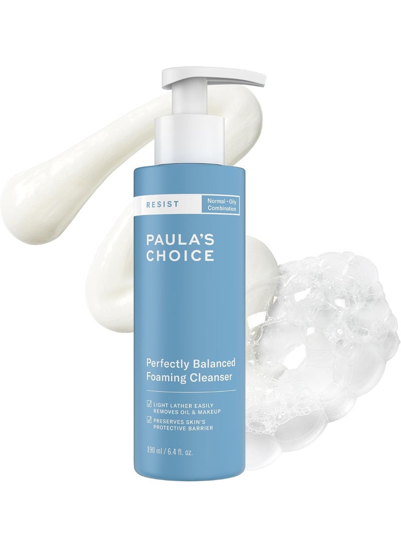 PAULA'S CHOICE Paula's Choice RESIST Perfectly Balanced Foaming Cleanser, Hyaluronic Acid & Aloe, Anti-Aging Face Wash, Large Pores & Oily Skin, 6.4 Ounce - Image 1