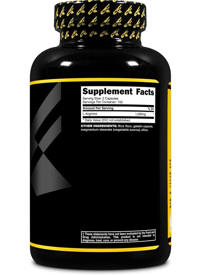 Primaforce L-Arginine (300 Capsules, 150 Servings / 1,000 Mg L-Arginine Per Serving) | Extra Strength Amino Acid Supplement For Men And Women - Gluten Free, Non-Gmo - Image 4