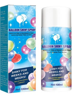100ml Latex Balloons Balloon Shiny - Brillo para Globos Spray for Halloween/Christmas/Birthdays/Weddings Party, mega Shine Balloons Spray, Instant Gloss (1 Jar)