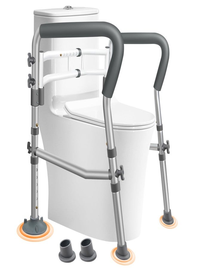DePango Toilet Safety Rails, Adjustable Handicap Toilet Seat with Handles Over Toilet, Sturdy Toilet Handles for Elderly and Disabled, Stable Toilet Safety Support Rails Frame with Arms for Seniors - Image 1