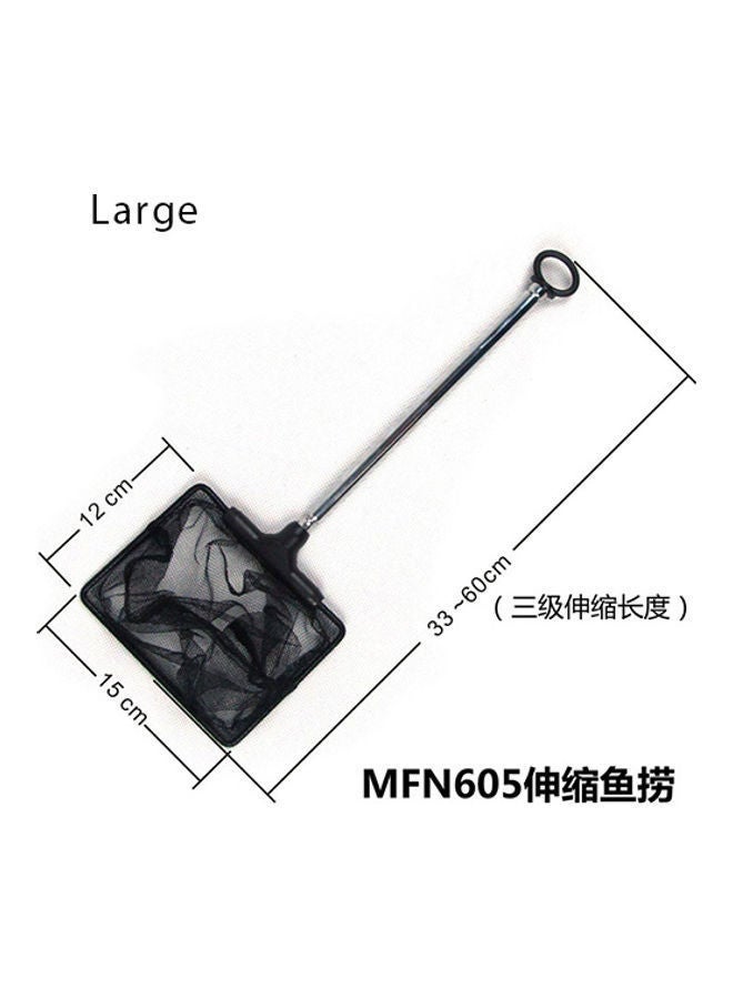 NIBEMINENT Aquasyncro Premium Square Shape Shrimp Fish Net-Large Black/Silver 60.5cm - Image 2