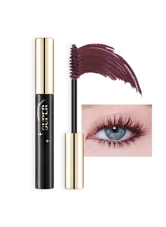 BINGBRUSH - Colored Colorful Waterproof Mascara for Eyelashes Set,Blue White Black Brown Purple Long lasting Charming Voluminous Cruelty Free Vegan Eye Makeup (A-1Pc 10# Red, A) - Image 1
