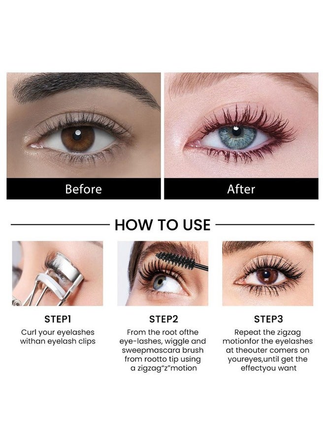 BINGBRUSH - Colored Colorful Waterproof Mascara for Eyelashes Set,Blue White Black Brown Purple Long lasting Charming Voluminous Cruelty Free Vegan Eye Makeup (A-1Pc 10# Red, A) - Image 1
