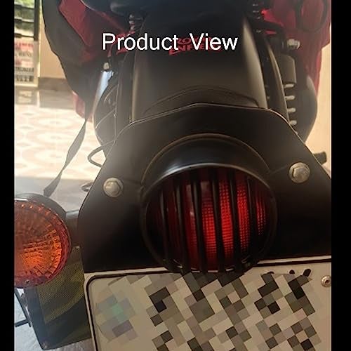 Ramanta Bullet Classic 350 Back Light Cover Metal Bullet Back//Tail Light Grill Compatible Only with Bullet Classic 350 & 500 CC - Model Year 2021 (Pack of 1, Black with Cap) - Image 4
