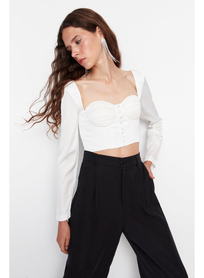 trendyol Woman Blouse Ecru  - Image 3