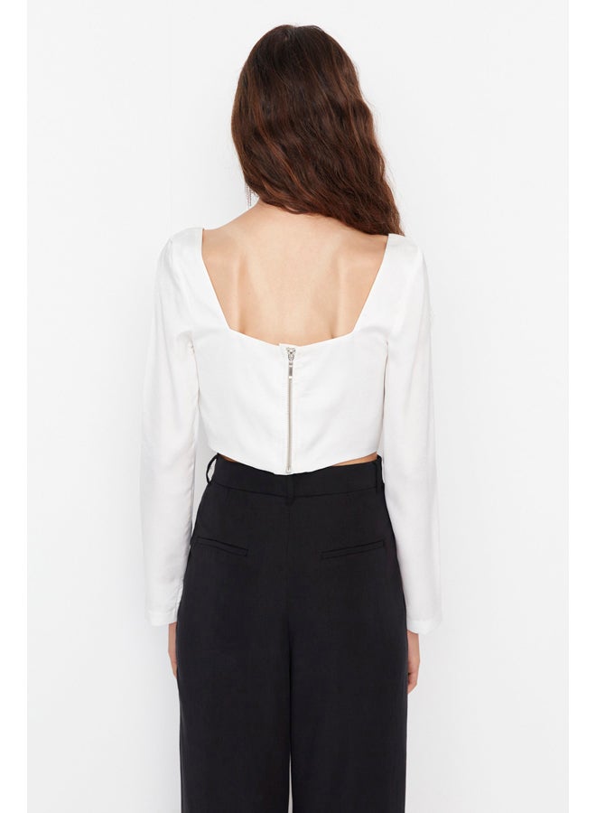 trendyol Woman Blouse Ecru  - Image 5