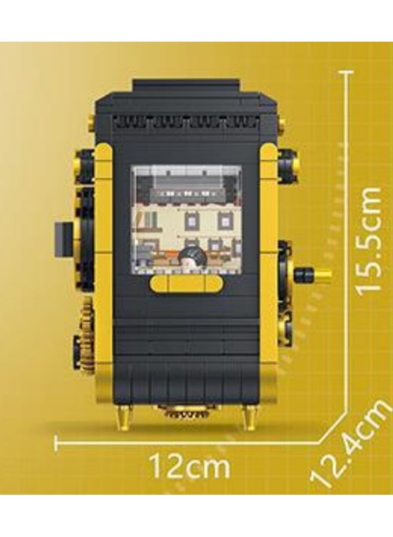 Loquat Black Double Reverse Model Set Building Blocks Creative Diy Simulation Collection Building Assembly Children'S Toys Home Decoration - Image 2