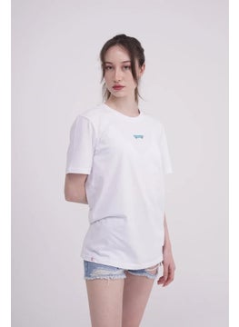 The Socks Company 23SCTS225U Skateboard Embroidered Crew Neck White Tshirt  - Image 2