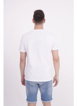 The Socks Company 23SCTS225U Skateboard Embroidered Crew Neck White Tshirt  - Image 4