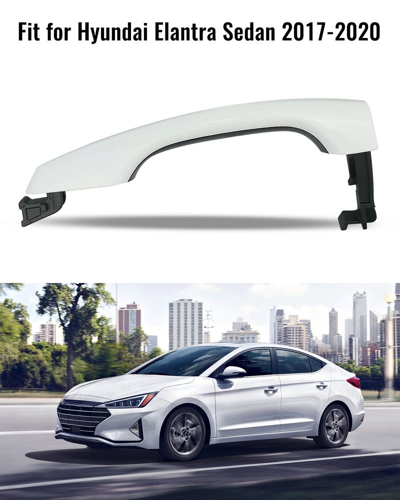 PNYZIK Exterior Outside Door Handle with Handle Cover Fit for Hyundai Elantra Sedan 2017-2020 Replace 82661F0010 82662F0020 (Front Left Driver Side) - Image 2