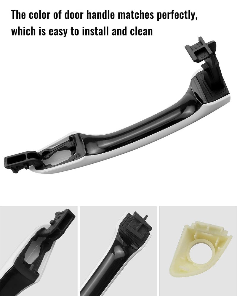PNYZIK Exterior Outside Door Handle with Handle Cover Fit for Hyundai Elantra Sedan 2017-2020 Replace 82661F0010 82662F0020 (Front Left Driver Side) - Image 4