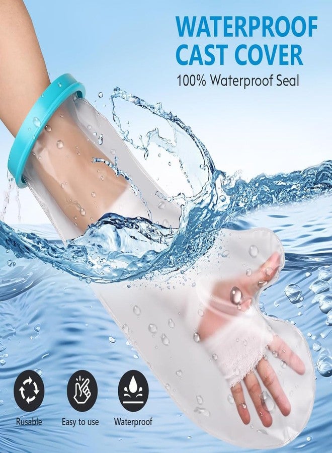 Shrux Waterproof Hand Cast Cover For Shower, Watertight Arm Protector Medical Grade Thick PVC Cover, Reusable Bandages Coves Sleeve For Broken Hand Plaster, Surgery, Burns and Recovery - 1Pcs - Image 2