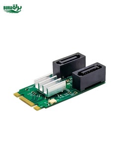 BURAQ ST551 6Gbps PCIe B+M key to 2 Port SATA 3.0 Card M.2 to dual SATA  Adapter  - Image 5