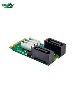 BURAQ ST551 6Gbps PCIe B+M key to 2 Port SATA 3.0 Card M.2 to dual SATA  Adapter  - Image 4