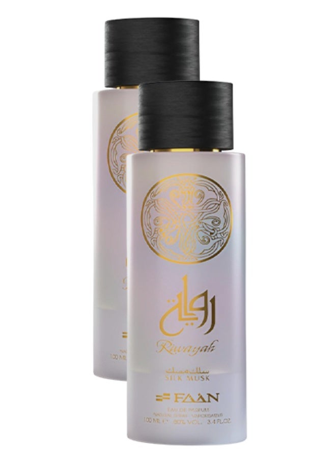 Faan 2 Pieces Riwayah Silk Musk Perfume For Women 100ml EDP - Image 1