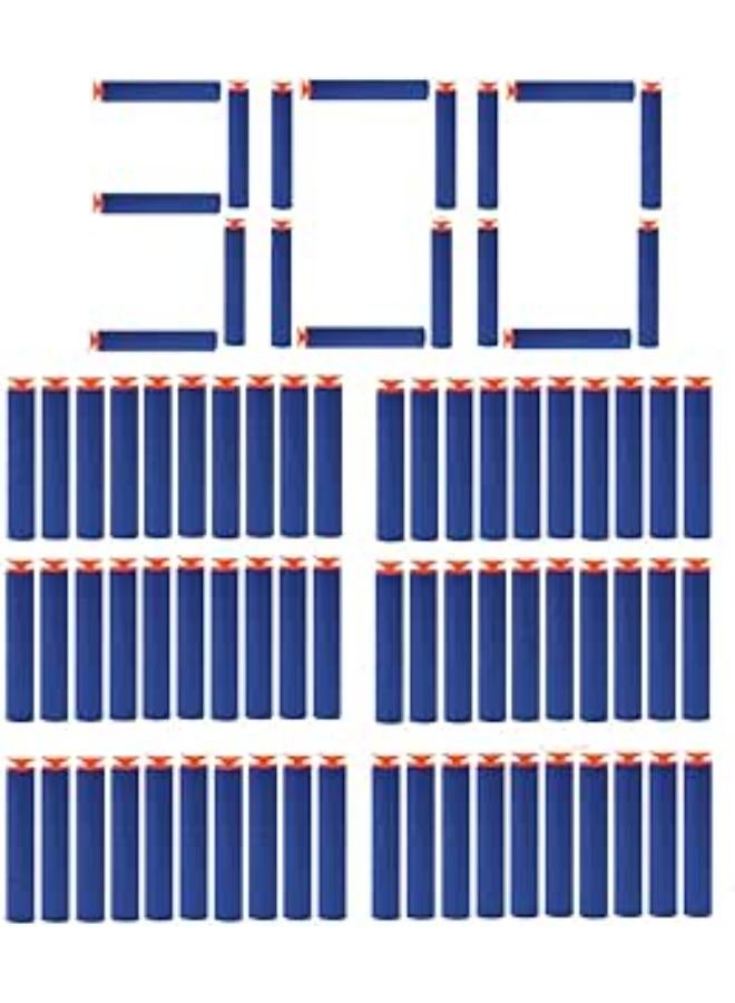 300 قطعة من سهام الفوم لـ Nerc N Stick Elite Blasters 7.2 × 1.2 سم - أزرق