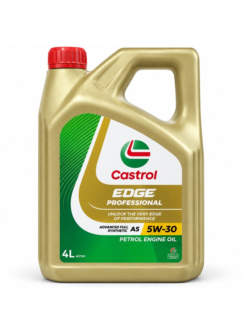 Castrol EDGE Professional A5 5W-30 Full Synthetic Petrol Engine Oil, 4L