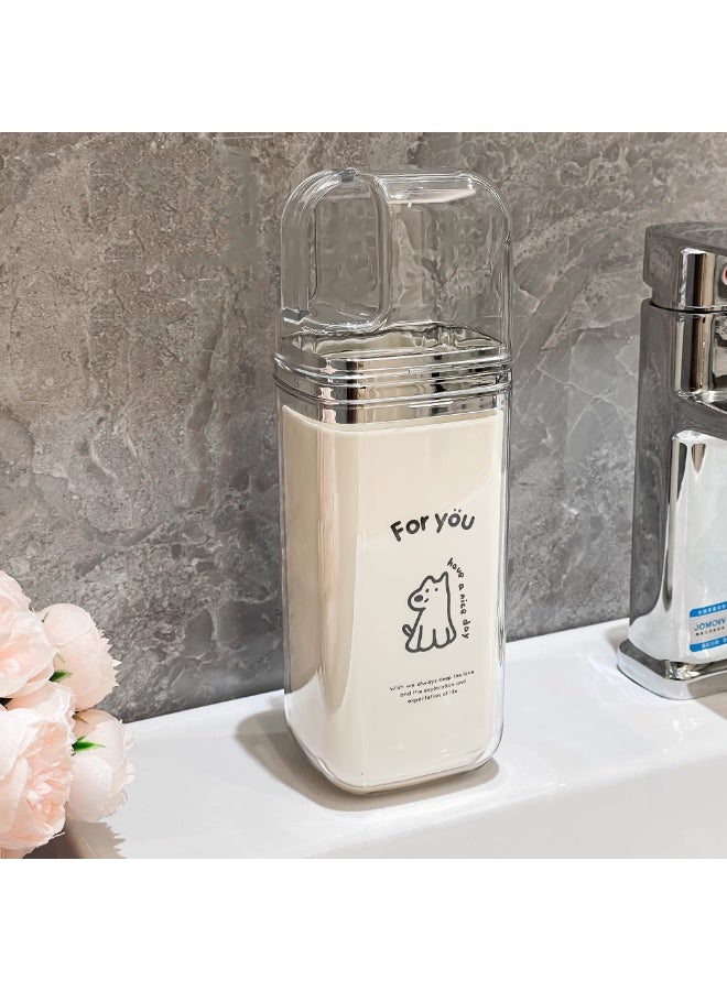 3 in 1 Travel Toothbrush Case, Cartoon Pattern Toothbrush Storage Box with 3 Separate Mouthwash Cup for Family Members, Portable Toothbrushe Holder for Travel, Home, School, Camping (Dog) - Image 1