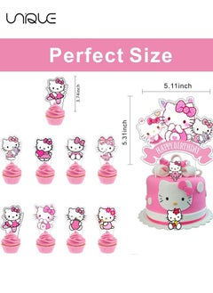 Unique 25 Pcs Cake Decoration Cap - Hello Kitty Cake Decoration - Birthday Party Supplies Decoration  - Image 2