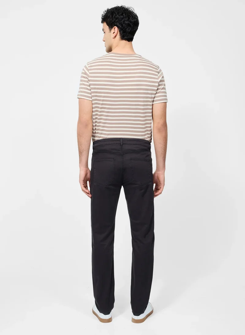 French Connection black Cotton Stretch 5 Pocket Jeans for Men | Best Price UAE