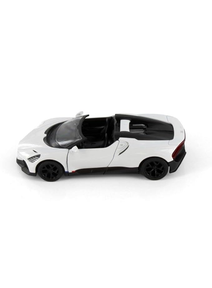 Kinsmart Bugatti Mistral Die-Cast Car – 1:36 Scale Model with Pull Back Action-White - Image 3