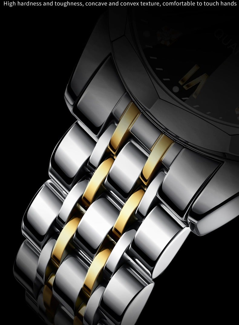 OLEVS ساعات للرجال، ساعة أنالوج كوارتز مقاومة للماء من الفولاذ المقاوم للصدأ، تصميم عصري - Image 3