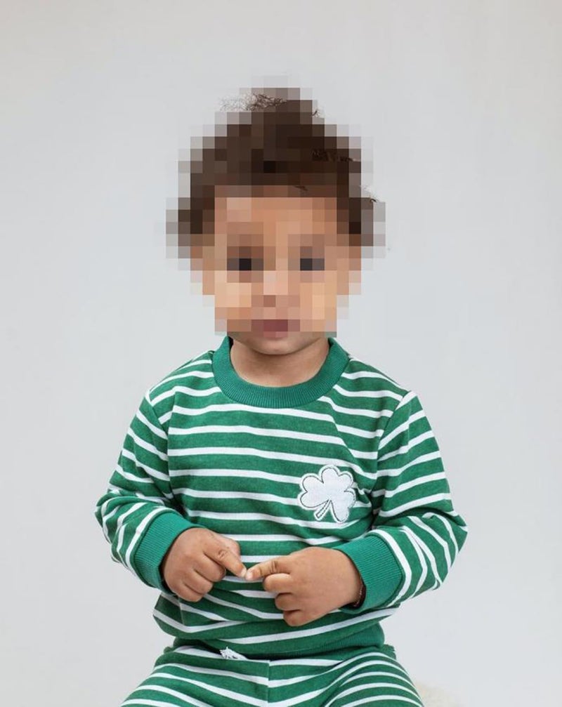 Karuedoo Infant Toddler Baby Boy Girl St. Patrick's Day Outfit Clover Embroidery Striped Long Sleeve Sweatshirt and Pants Set (Green, 12-18 Months) - Image 3