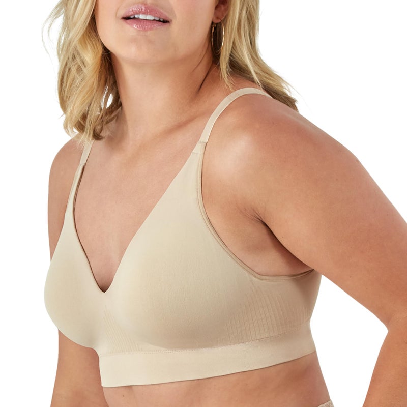 Bali Women's Wireless, Comfort Revolution Modern Seamless, Flex-to-Fit Wirefree Bra, Taupe - Image 2