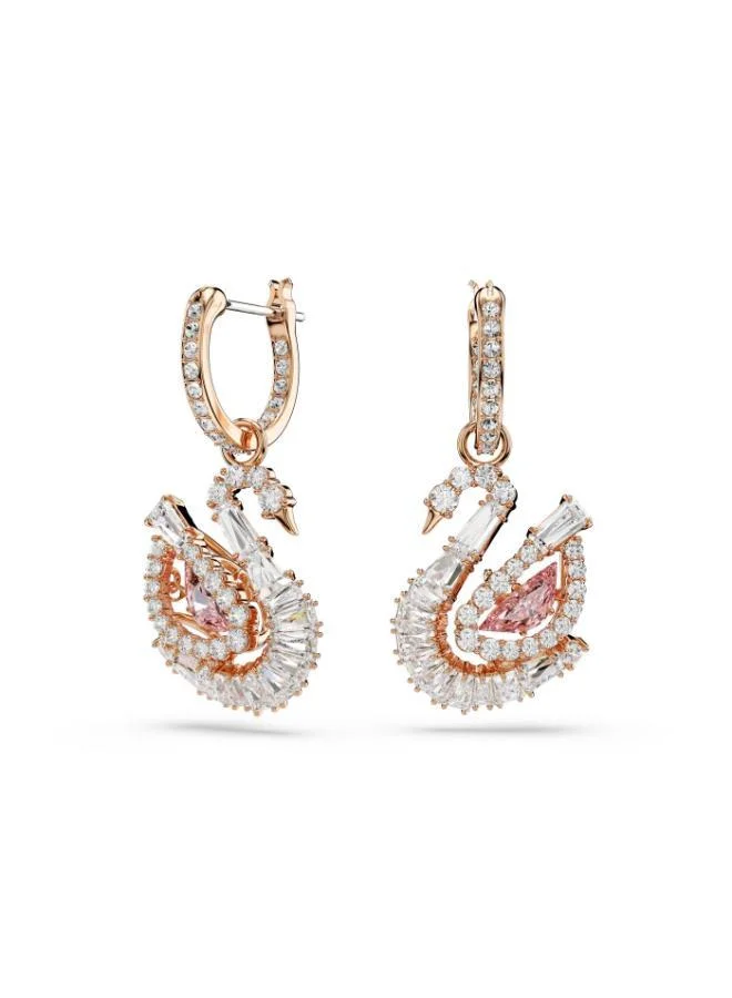 Swan drop earrings