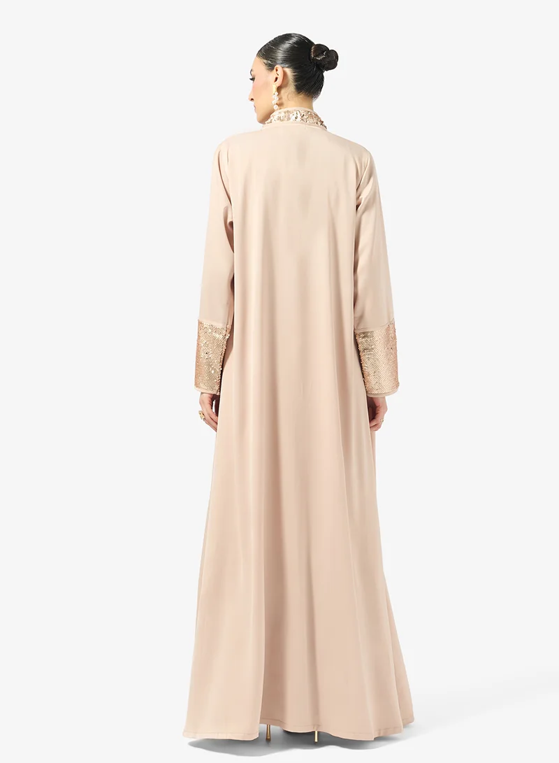 Golden Apple 2Pcs Set With Sequin Abaya