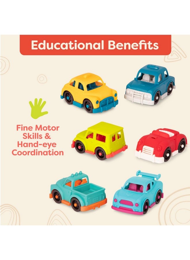 B. toys- Happy Cruisers- Mini Vehicles - Sports, Police, Pickup, Roadster, Taxi, 4x4 - Classic Toys for Toddlers, Kids - 1 Year + , 6 Count ( Pack of 1) - Image 3