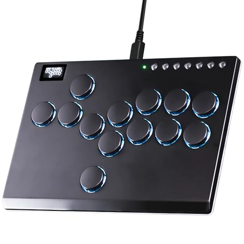 Sehawei Haute42 All Metal Arcade Stick 13Keys All-Button Controller with Custom RGB & Turbo Functions,Arcade Fighting Stick for PC/Ps3/Ps4/Switch/Steam-Supports SOCD - Image 1