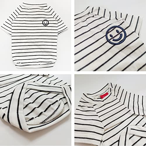 Wiz BBQT Matching Dog and Owner Clothes,Striped Dog Shirts for Small Medium Large Dogs Cats,Mama and Pet Shirts are Sold Separately(for Pets,Pet-White,Pet S-Bust 14.2") - Image 5
