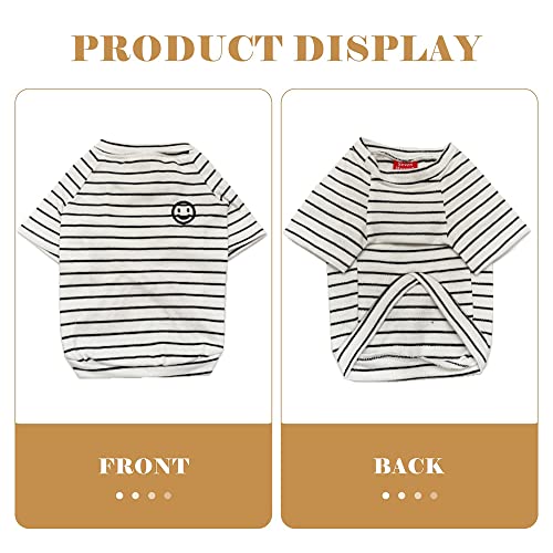 Wiz BBQT Matching Dog and Owner Clothes,Striped Dog Shirts for Small Medium Large Dogs Cats,Mama and Pet Shirts are Sold Separately(for Pets,Pet-White,Pet S-Bust 14.2") - Image 2