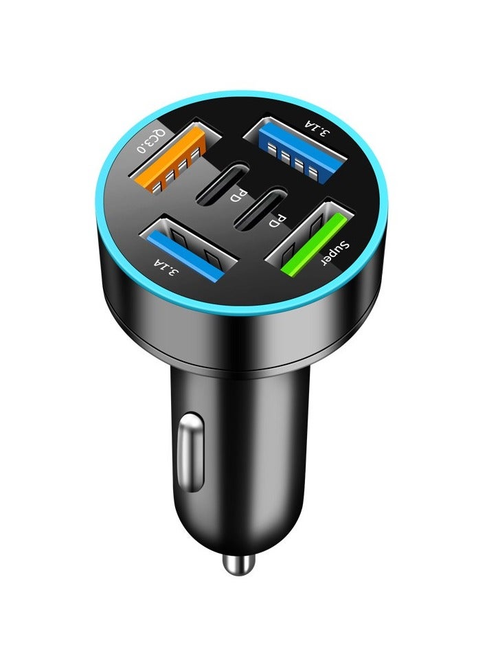 2PD + 4USB Car Fast Charging 