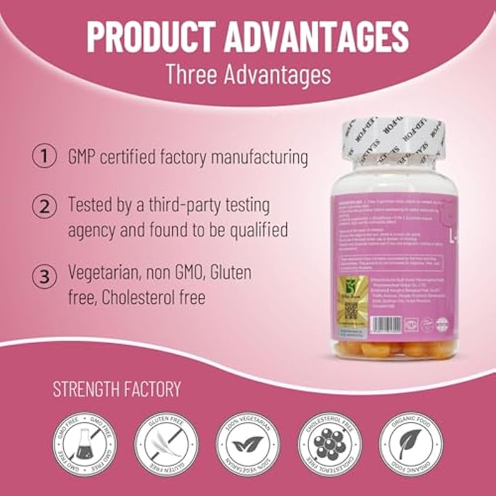 Wins Town L-Glutathione 13 in 1 Gummies, 1200mg, Reduce Wrinkles & Anti-Aging, 60 Count - Image 3