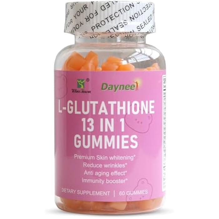 Wins Town L-Glutathione 13 in 1 Gummies, 1200mg, Reduce Wrinkles & Anti-Aging, 60 Count - Image 1