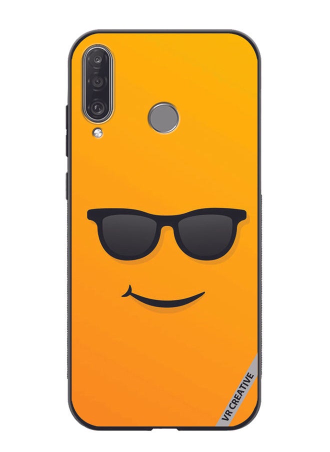 VR CREATIVE - Protective Case Cover For Huawei P30 Lite Sunglass Emoji Design Multicolour - Image 1