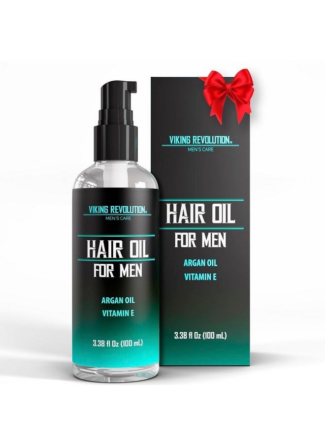 Viking Revolution Viking Revolution Hydrating Hair Oil for Men - Mens Hair Oil Men with Vitamin E Dry Hair Oils with Argan Oil - Sunflower Seed Oil Hair Serum Repair, Hidrate Hair Treatment Oils (3.38 fl Oz)  - Image 1