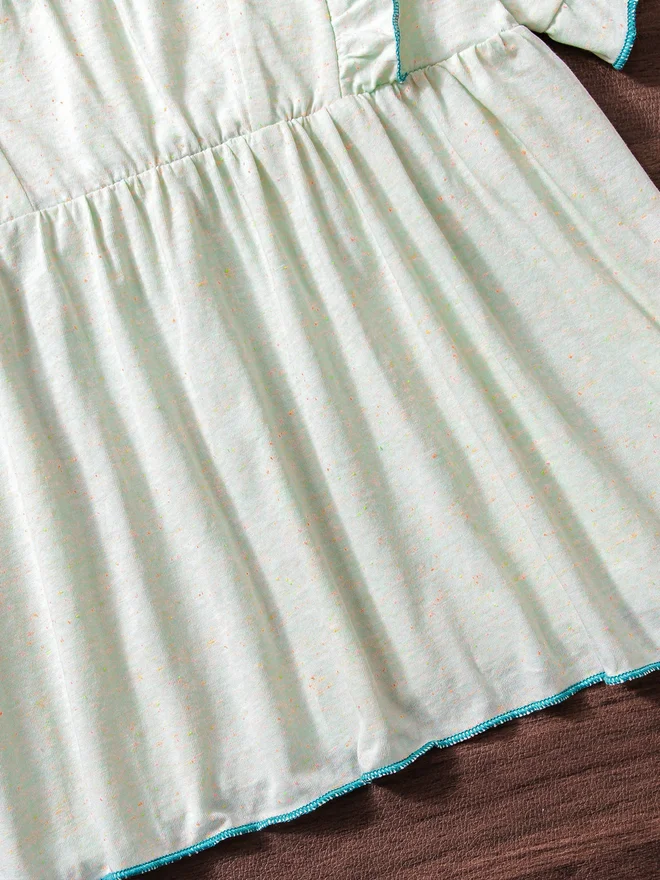 Take Two  Girls Green Ruffle Trim Top And Shorts Pyjama Set for Women | Best Price UAE