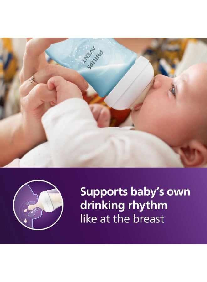 فيليبس ببرونة أطفال مضادة للمغص – 260 مل مع حلمة مهواة واستجابة طبيعية للرضاعة، خالية من BPA - Image 3