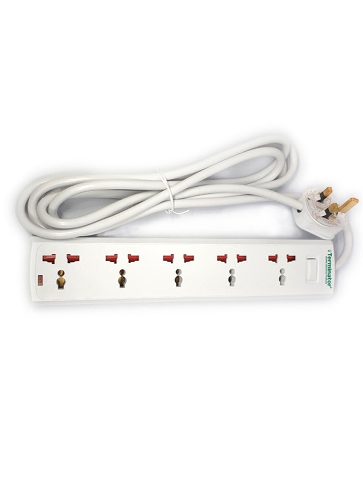 Terminator Universal Power Extension 5 Sockets 3Meter Cable - Image 2