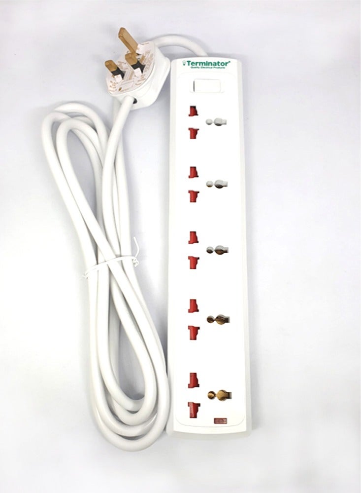 Terminator Universal Power Extension 5 Sockets 3Meter Cable - Image 3