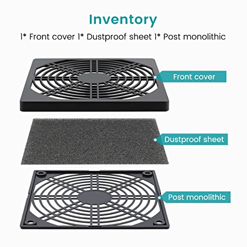 Wathai 2 Pack 120mm PC Fan Dust Filter Cover Computer Mess - Image 2