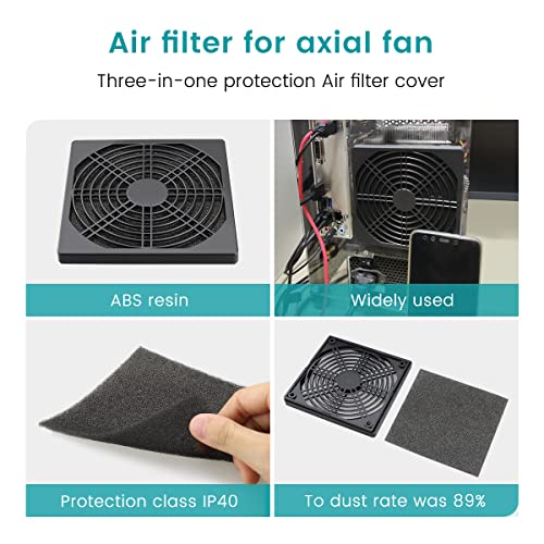 Wathai 2 Pack 120mm PC Fan Dust Filter Cover Computer Mess - Image 4