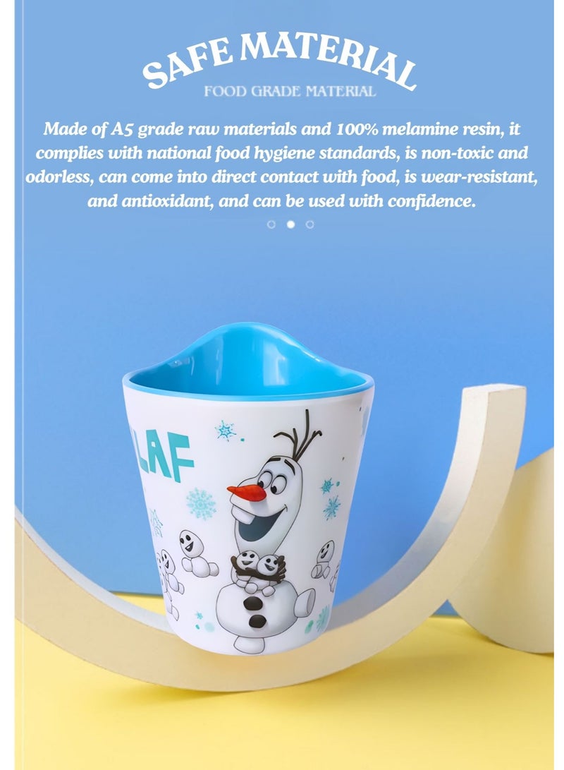 Disney Frozen Olaf Printed Cup Set for Kids – Blue & White Plastic Drinking Cups | Fun Cartoon Design | Durable, BPA-Free - Image 2